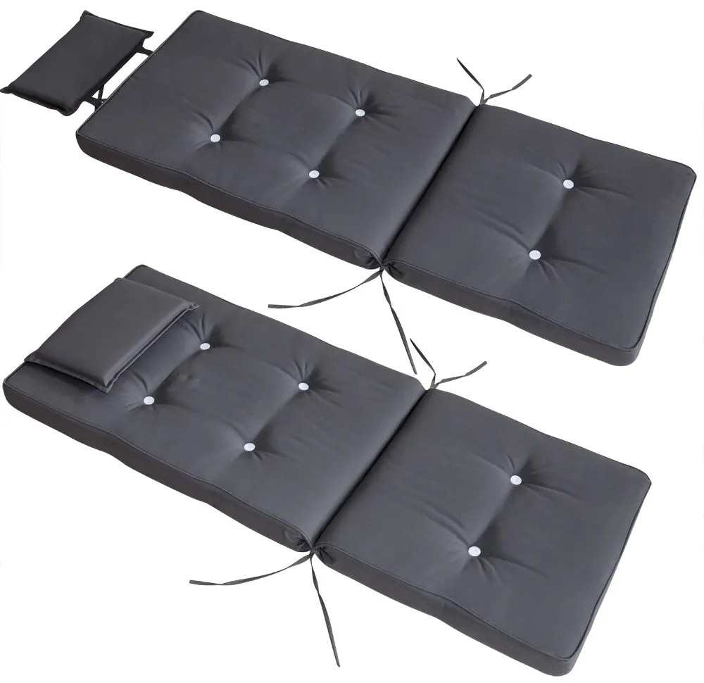 InternetovaZahrada Sada 2ks podušiek 118x45x7cm - antracit