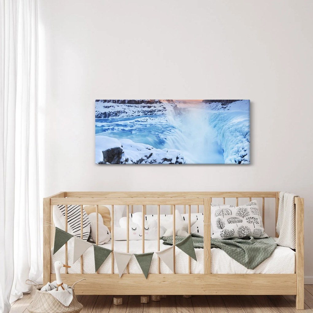 Obraz - Chladné vodopády (120x50 cm)