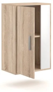 Obývacia stena BRICK dub sonoma/biela