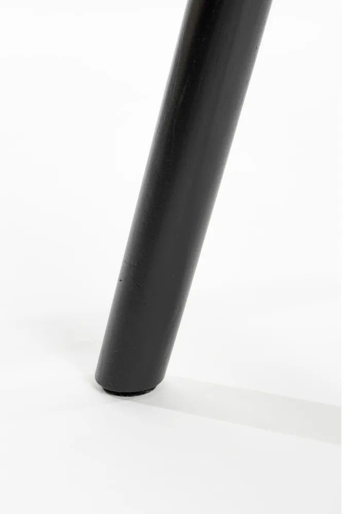 Čierna barová stolička z dubového dreva 64 cm Vander – White Label