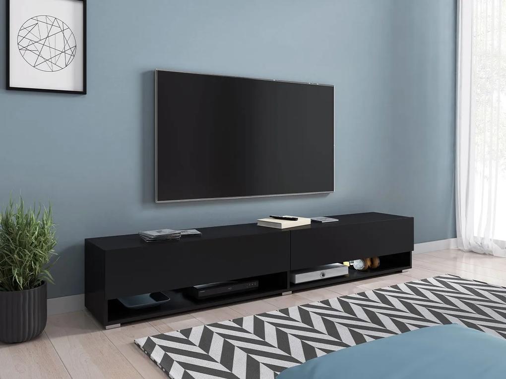 TV stolík/skrinka Aldesia 180 (čierny grafit) (bez osvetlenia). Vlastná spoľahlivá doprava až k Vám domov. 1053722