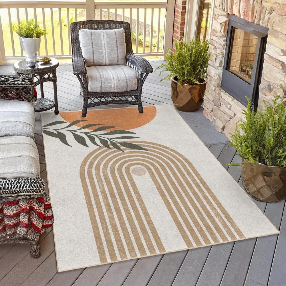 Krémový prateľný behúň 80x200 cm Dot Arch – Mila Home