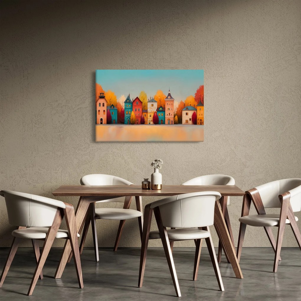 Obraz - Jesenná dedina (90x60 cm)