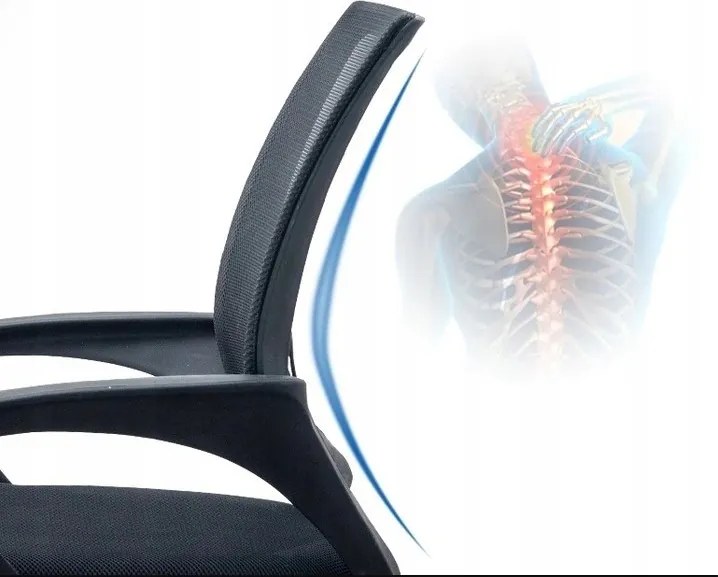 Čierna kancelárska stolička JETTA