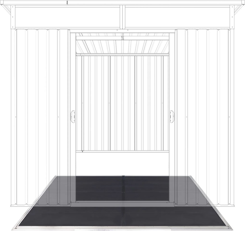 Podlaha BBFL-ZDSL6 pre záhradný domček BestBerg ZDSL-6 / 251 x 216 cm / čierna