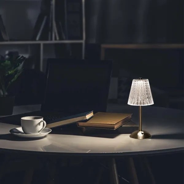 LED Stmievateľná dobíjacia stolná lampa LED/2,4W/5V 3000-6000K 1800 mAh chróm