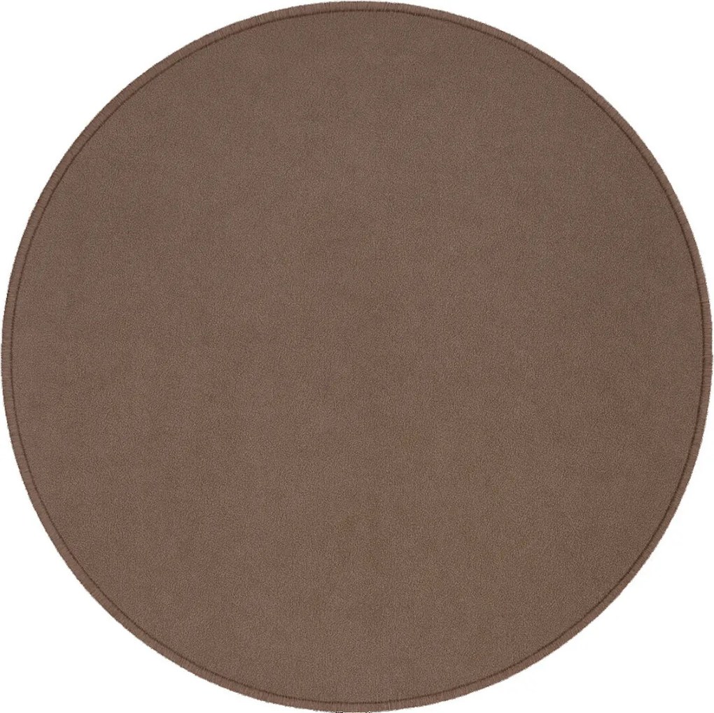 Kusový koberec Royal Lux 40 hnedý kruh, 200x200 (priemer) kruh, hnedá, obývacia izba, AladinWorld Expres
