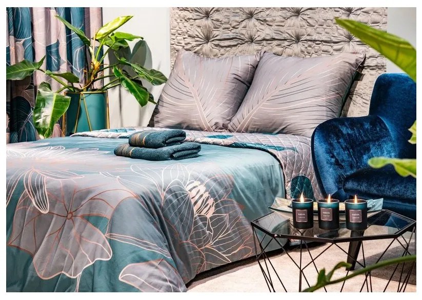 DECOREUM Zamatový záves s potlačou 140 cm x 270 cm viacfarebná 100 % polyester Rozmer varianty: 140 cm x 250 cm, Farba varianty: Hnedá 105448
