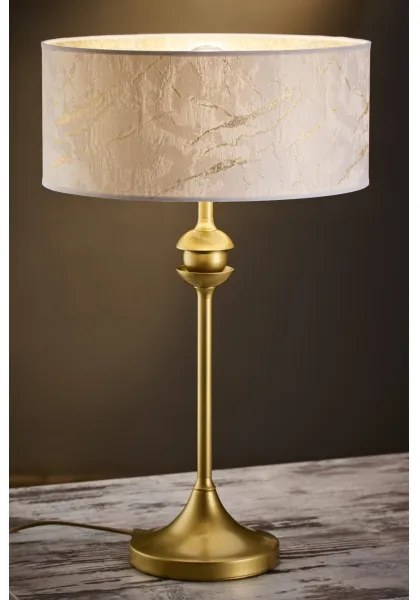 Jupiter 2112 - Stolová lampa KASZMIR 1xE27/15W/230V biela/zlatá/mramorový dekor