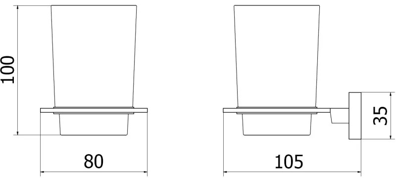 Mexen príslušenstvo, ARNO držiak na kefku, zlatá lesklá, 7020738-50