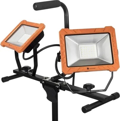 LED reflektor so stojanom 2xLED/30W/230V 4000K IP65 oranžovo-čierny