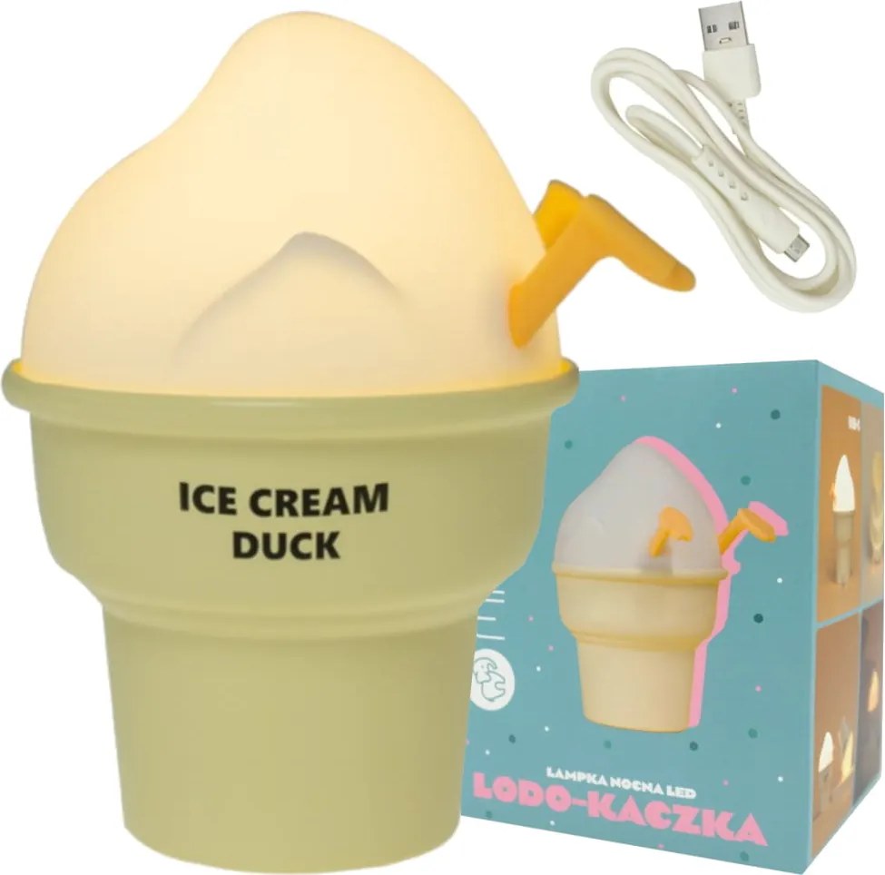 ECOLIGHT Detská LED nočná lampa ICE-DUCK