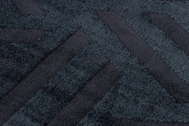 Koberec PEARL 51326E geometrický / štrukturálny, čierny