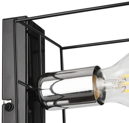 Nástenné svietidlo MIKA 1xE27/60W/230V čierna/chróm