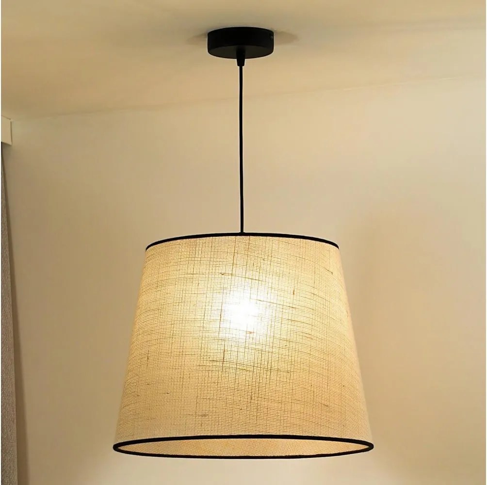 Duolla - Luster na lanku YUTE 1xE27/15W/230V pr. 38 cm šedá/čierna