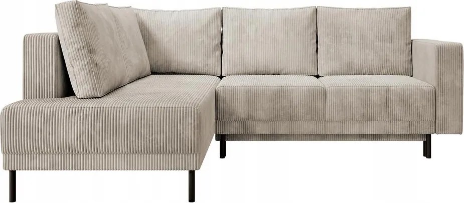Rohová sedacia súprava Rodriguez (L) (béžová tmavá čierna)