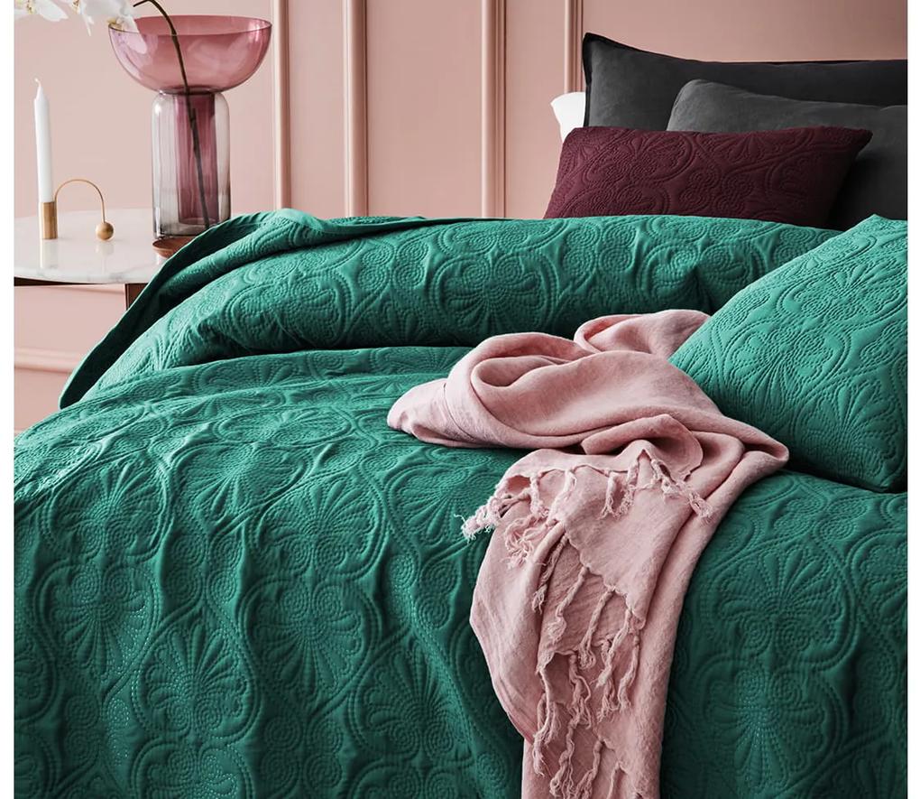 Room99 Prehoz na posteľ Prešívaný LEILA Farba: Horčicová, Veľkosť: 240 x 260 cm