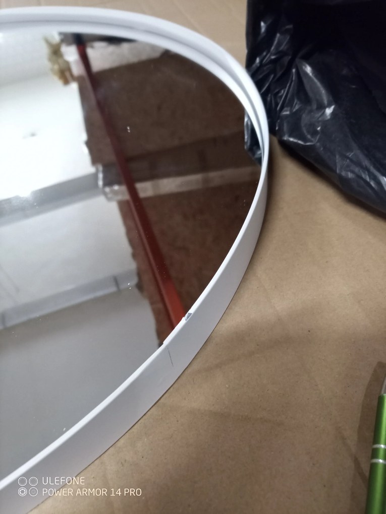 AKCIA Biele okrúhle zrkadlo MIRROR II. akosť