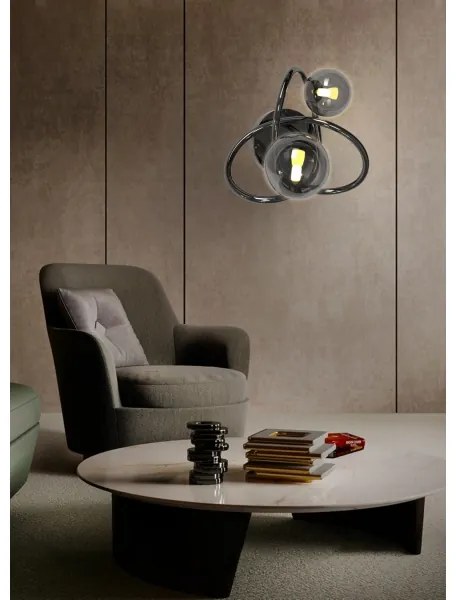 Wofi 4014-205 - LED Nástenné svietidlo NANCY 2xG9/3,5W/230V čierna/chróm