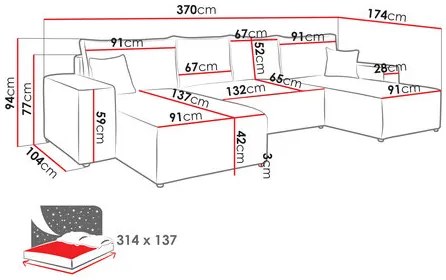Rohová sedacia súprava U Miramos U (svetlosivá). Vlastná spoľahlivá doprava až k Vám domov. 1122561