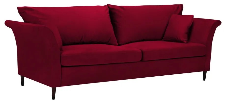 Červená rozkladacia pohovka s úložným priestorom Mazzini Sofas Pivoine