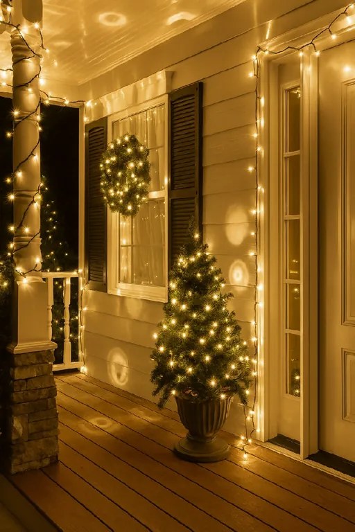 Vianočné svetielka vonkajšie FLASH teplá biela 500 LED