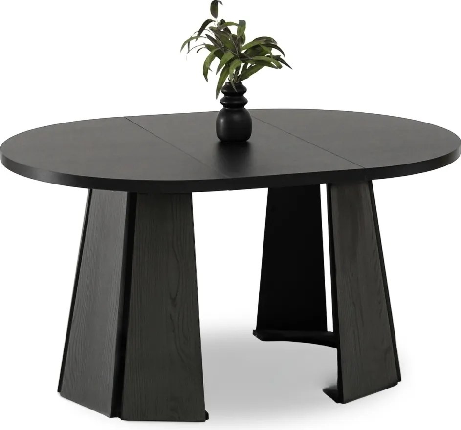 Rozkladací jedálenský stôl ORHAN čierny 100 - 180 cm