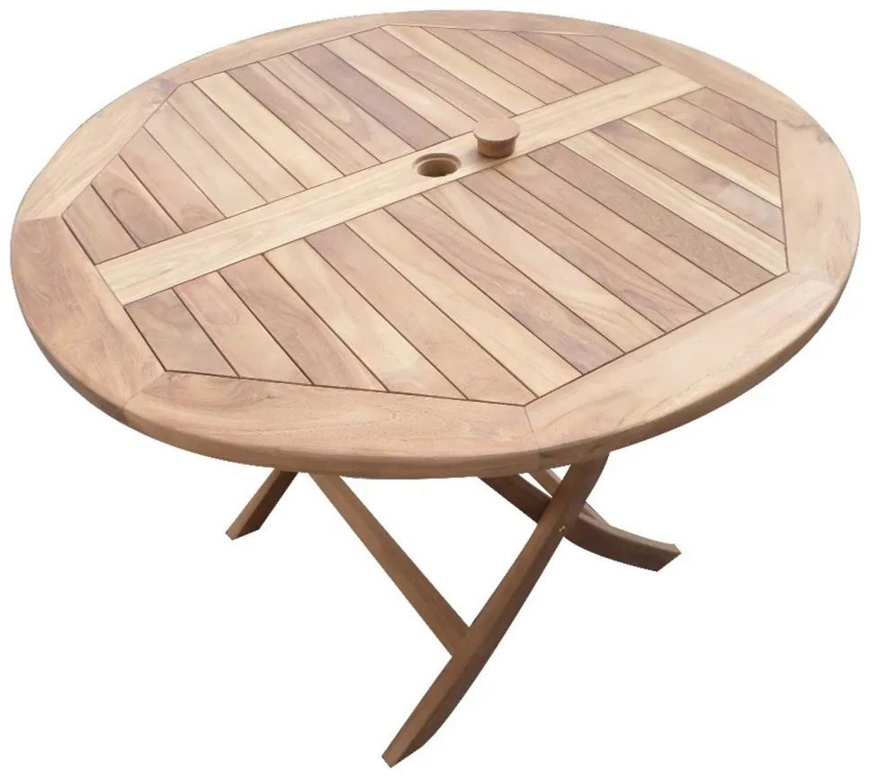 TEXIM RAFA - okrúhlý skladací stôl z teaku, teak