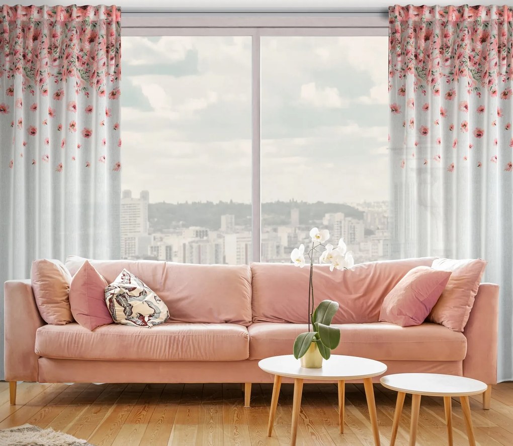 ZÁVES NA PÁSKE OLIWIA 140X270 CM VZOROVANÁ