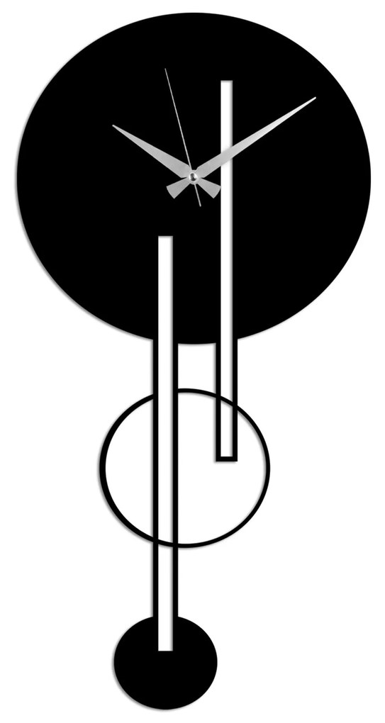 Nástenné kovové hodiny Plné Prázdne čierne