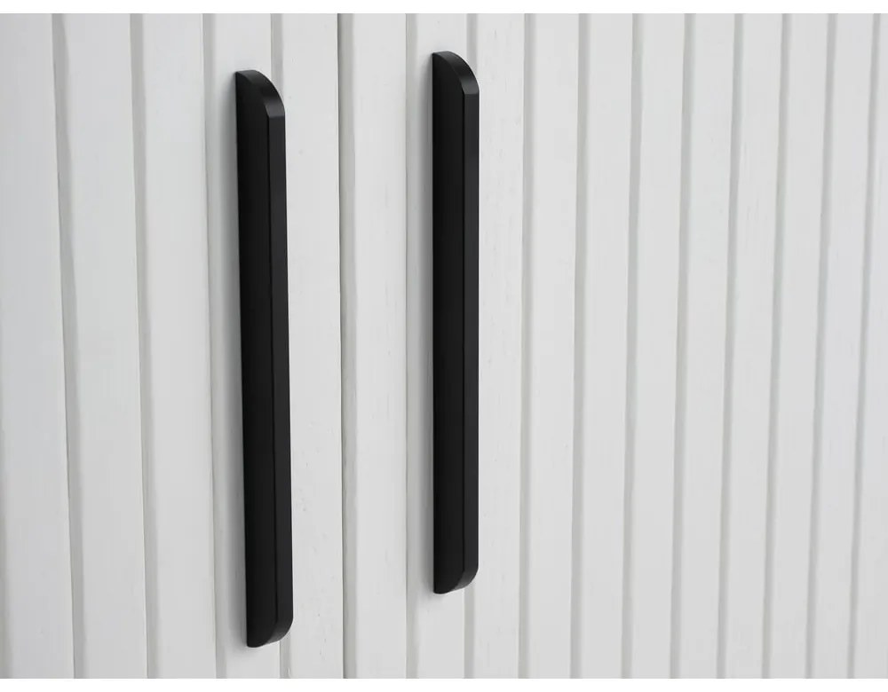 Biela komoda s posuvnými dverami 180x76x45 cm Nola – Unique Furniture