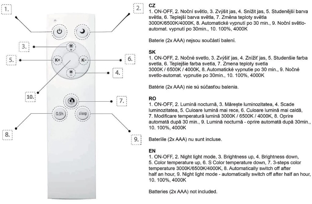 TOP LIGHT Svetlo nástenné-stropné Metal H 40C, Čierna