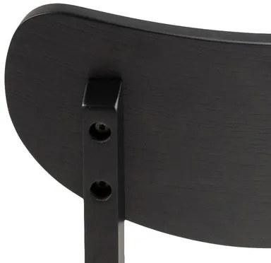 Čierna stolička BLACKY, v retro štýle