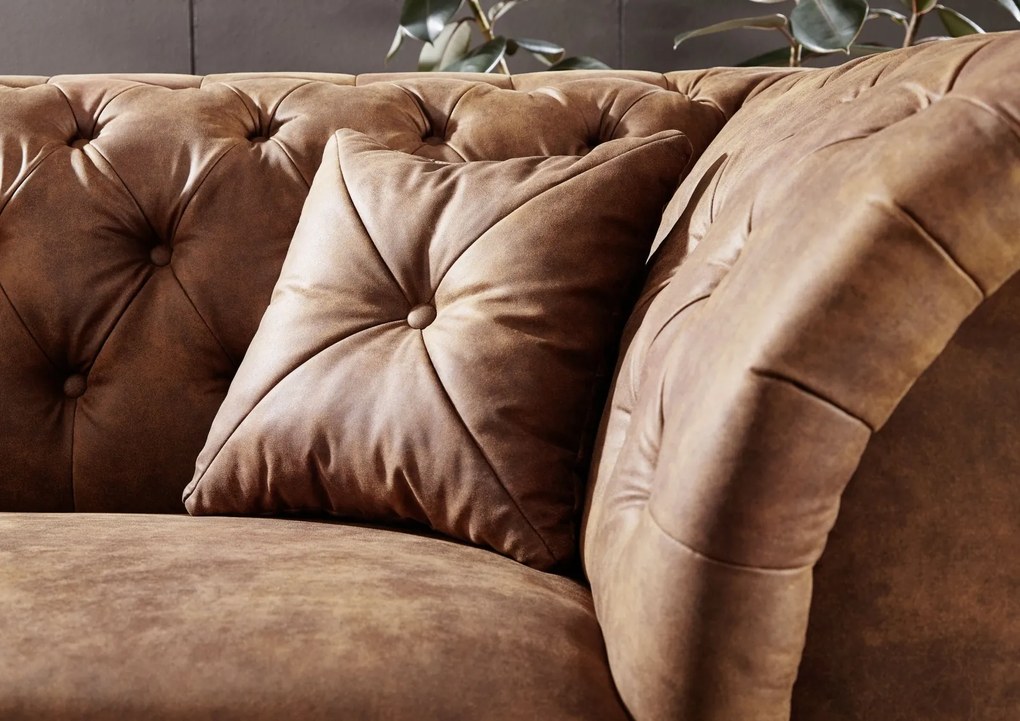 Bighome - LEA rohová sedačka, hnedá