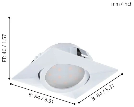 Eglo 95844 - SADA 3x LED podhľadové svietidlo PINEDA 1xLED/4,9W/230V