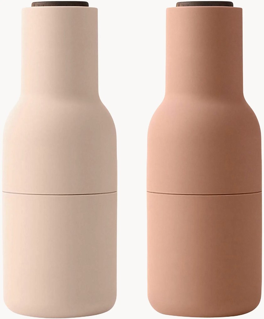 Mlynčeky na soľ a korenie's vrchnákmi z orechového dreva Bottle Grinder, 2 ks