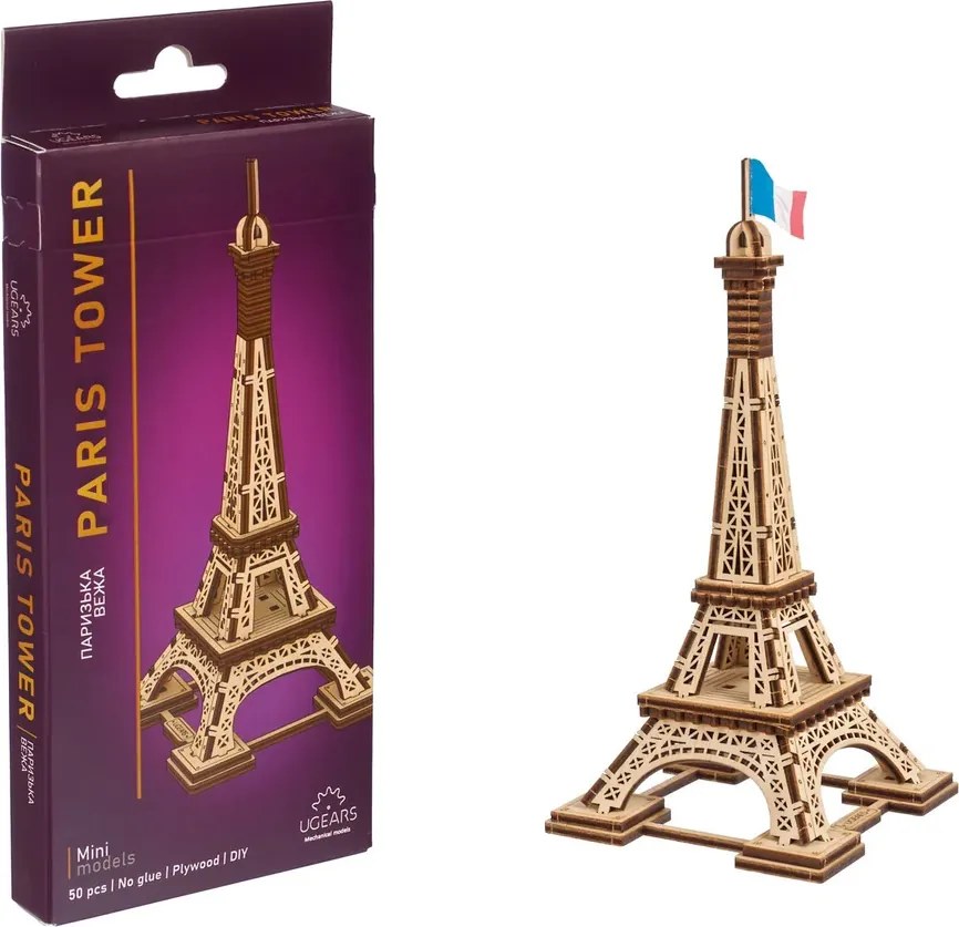 Ugears 3D mechanické puzzle Parížska veža 50 ks
