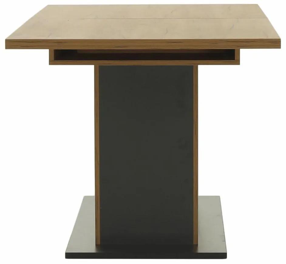 Tempo Kondela Jedálenský stôl, dub craft zlatý/grafit sivá, 155-204x86 cm, FIDEL