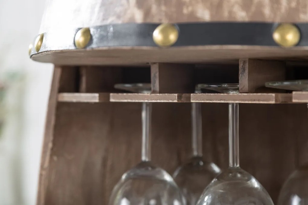 Regál na víno Winebar 97 cm prírodný