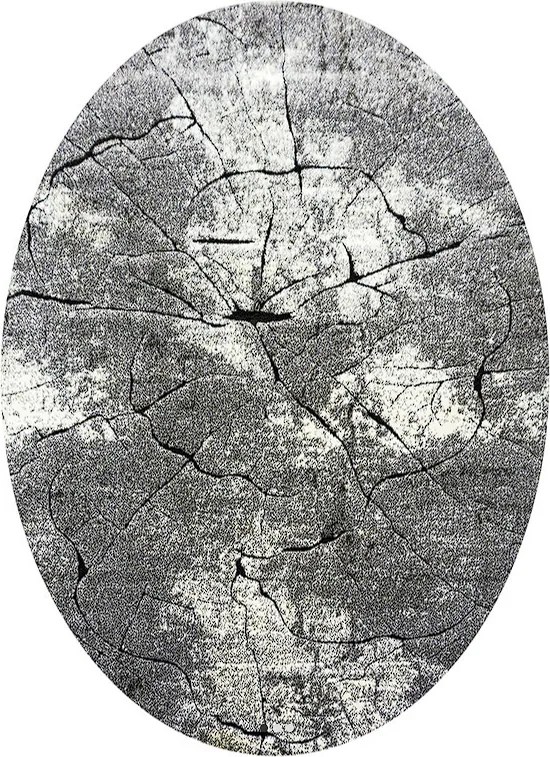 Oválny koberec Miami 129 GREY – sivý so vzorom, 140x190 / 160x220 Rozmer: 160x220 cm