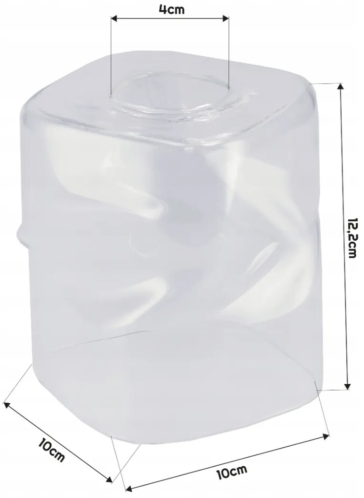 BERGE LED luster stropné svietidlo 3xE27, skladací sklenený štvorec, priehľadné