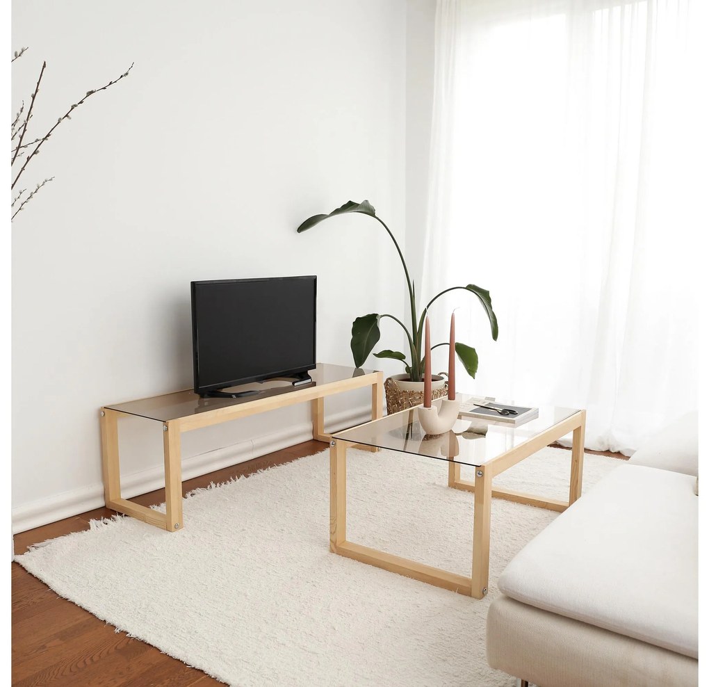 TV stolík Pevapa (natural) . Akcia -18%. Vlastná spoľahlivá doprava až k Vám domov. 1095489