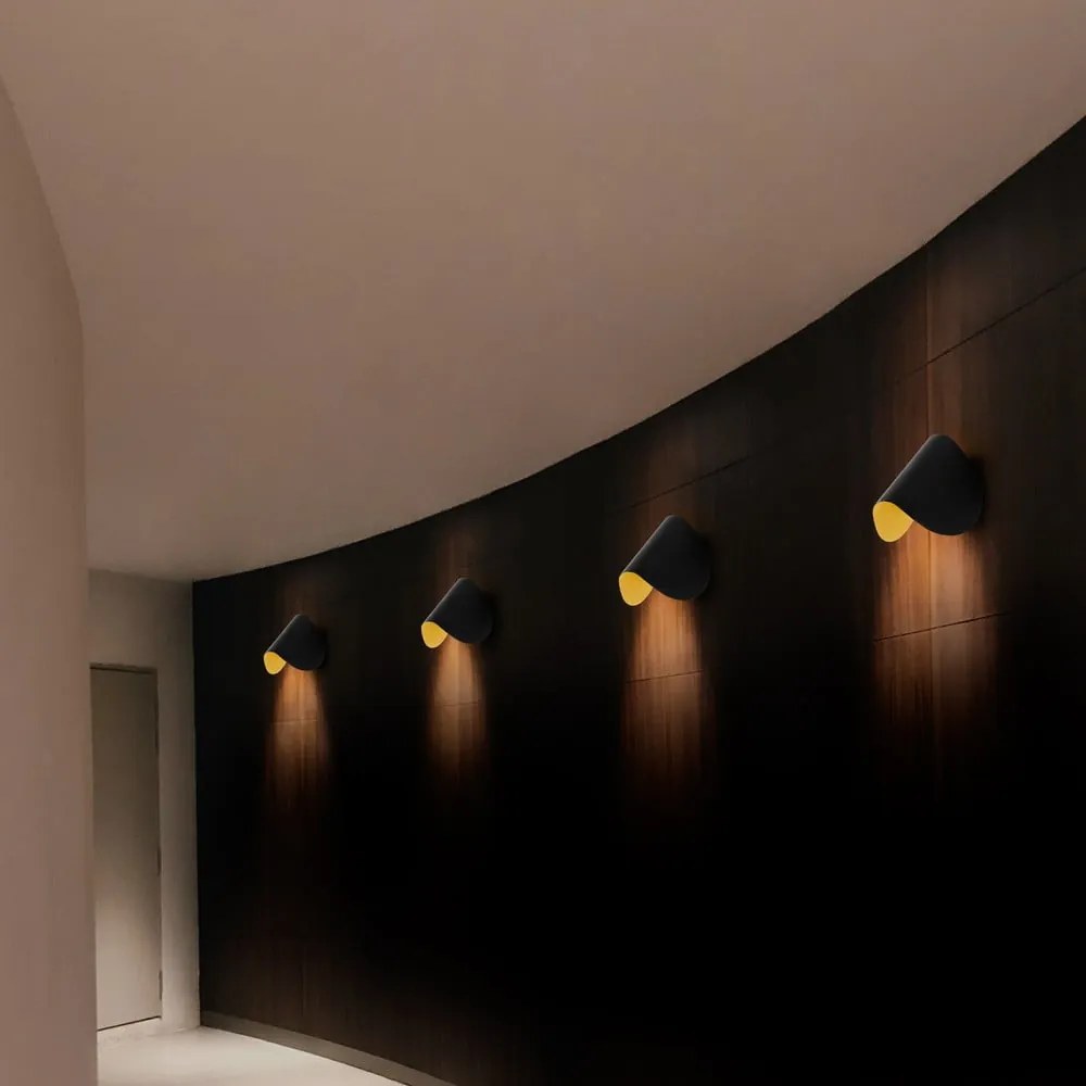 Čierne LED nástenné svietidlo Heybe – Opviq lights