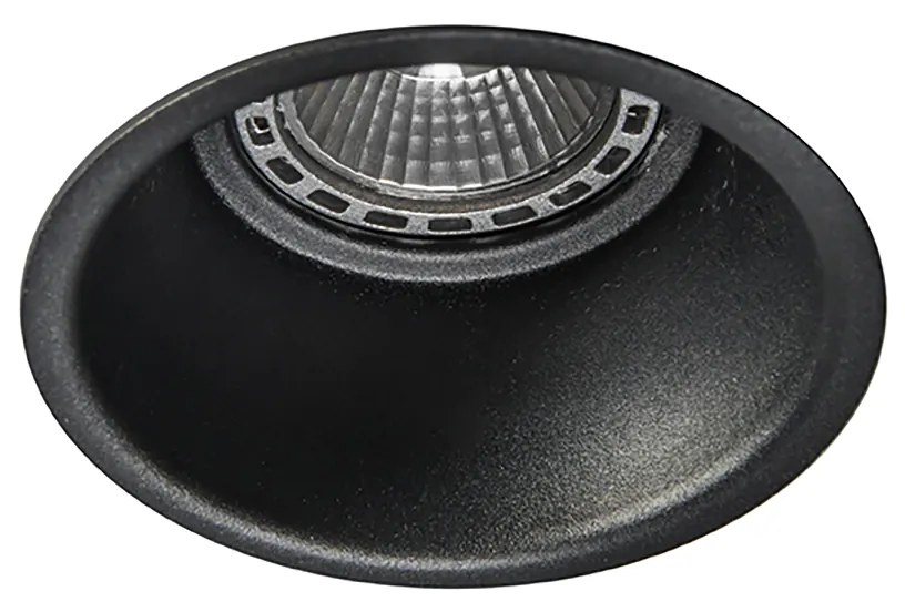 Sada 12 moderných zapustených bodových svetiel čiernych - Dept