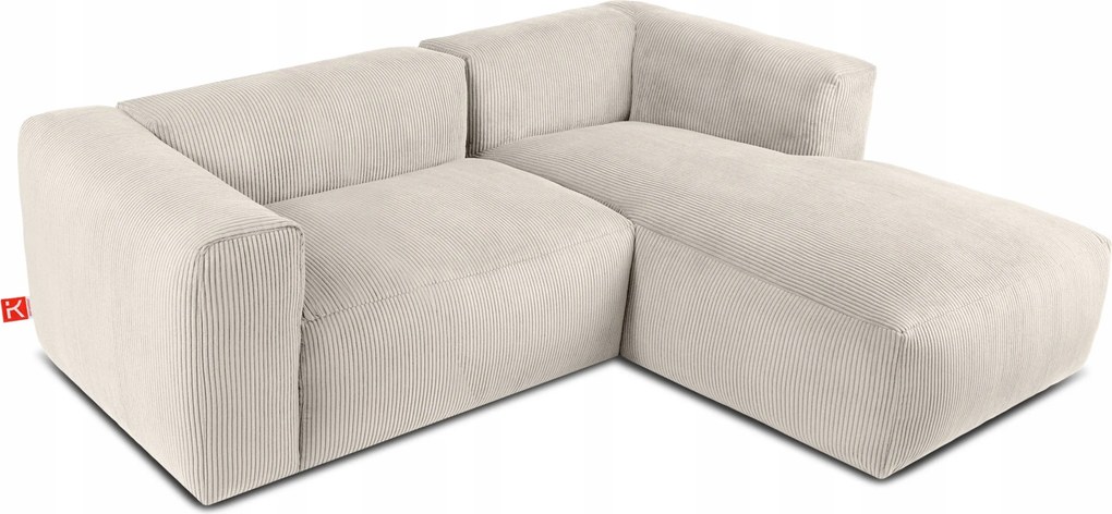 Modulárna rohová sedačka do obývačky pravá mäkká Konsimo Buffo krémová