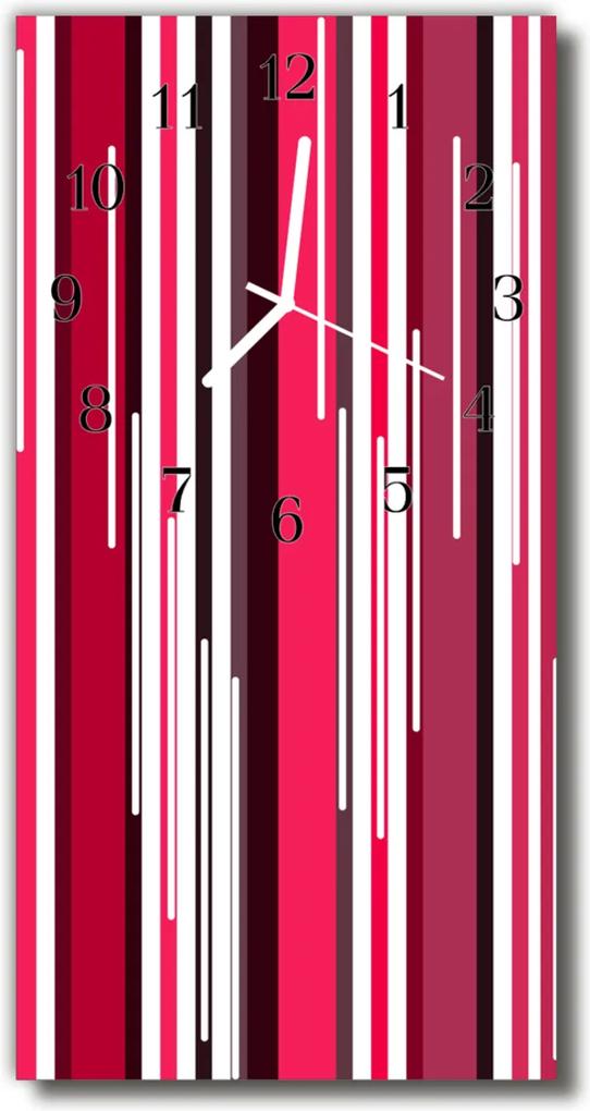 Nástenné hodiny vertikálne  Umelecké pruhy farebných čiar
