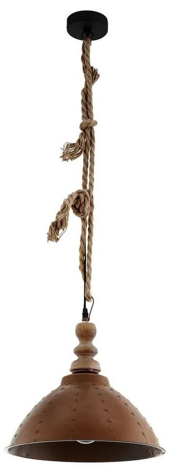 Eglo 33026 - Luster na lanku RIDDLECOMBE 1xE27/60W/230V hnedá patina