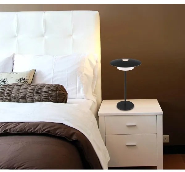 Globo 21024S-LED Nab. dotyk. stol. lampa KYLER LED/3W/3,7V 1800/2700/3000K čierna