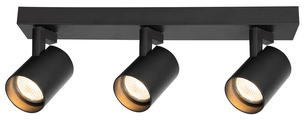 Bodové svietidlo Volf, 3x čierne kovové tienidlo, b