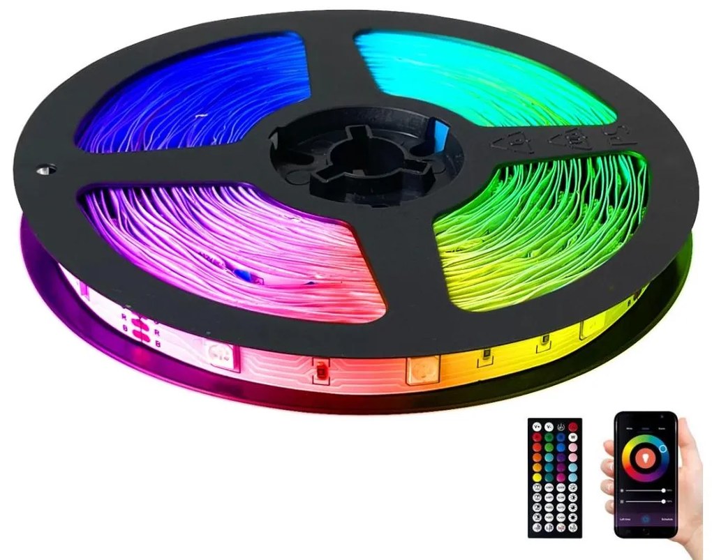 Kobi LED RGB Stmievateľný pásik LED/26W/230V 20 m + diaľkové ovládanie KB0382